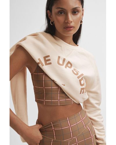 The Upside Relaxed Cotton Crew Neck Sweater - Brown