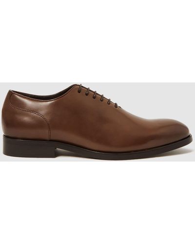 Reiss Bay - Tan Leather Whole Cut Shoes - Brown
