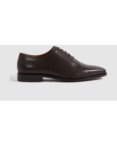 Reiss Mead - Dark Brown Leather Lace-up Shoes, Uk 8 Eu 42 - Black