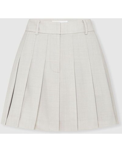 Anna Quan Pleated Mini Skirt - White