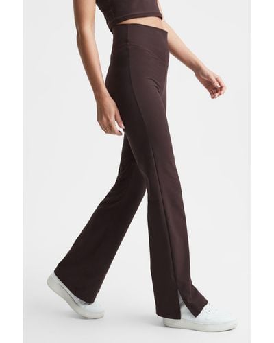 The Upside Florence - High Rise Flared Leggings, Brown - Black