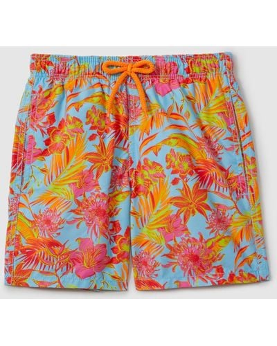 Vilebrequin Tropical Print Drawstring Swim Shorts - Multicolor