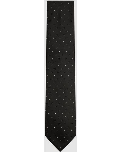 Reiss Liam - Black Polka Dot Tie, One