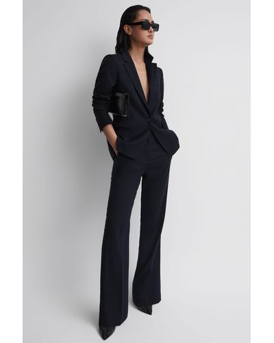 Reiss Haisley - Navy Tailored Flared Suit Pants, Us 6 - Blue
