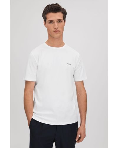 Reiss Russell - White Slim Fit Cotton Crew T-shirt
