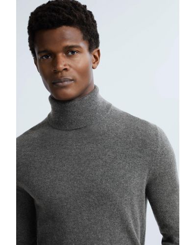 ATELIER Cashmere Roll Neck Sweater - Gray