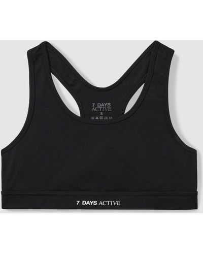 7 DAYS ACTIVE 7 Active Racerback Sports Bra - Black