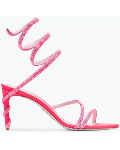 Rene Caovilla Margot Coral Sandal 80 - Pink