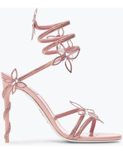 Rene Caovilla Margot Powder Butterfly Sandal 105 - Pink