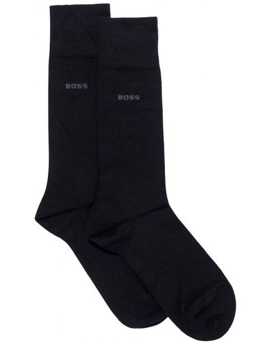 BOSS Bamboo Socks Two Pack - Black