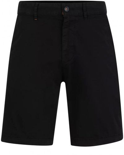 BOSS Stretch Slim Chino Shorts - Black