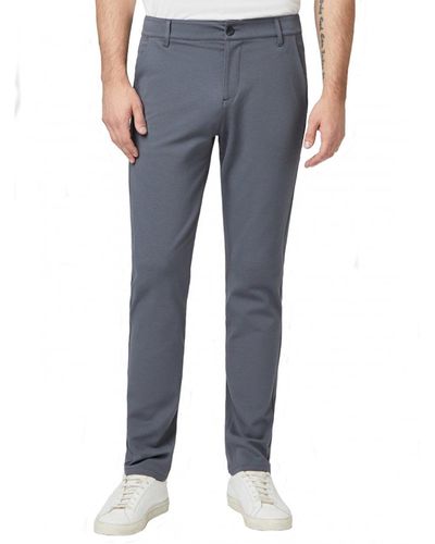 PAIGE Stafford Slim Fit Trousers Smoke Navy - Blue
