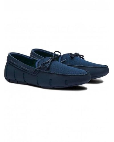 Swims Braided Lace Loafer Navy - Blue