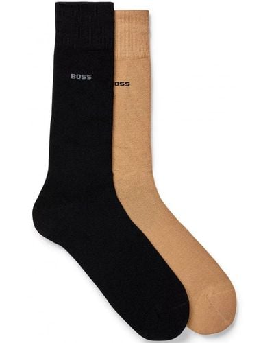 BOSS Bamboo Socks Two Pack Black/