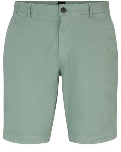 BOSS Slice Stretch Slim Fit Shorts Light - Green