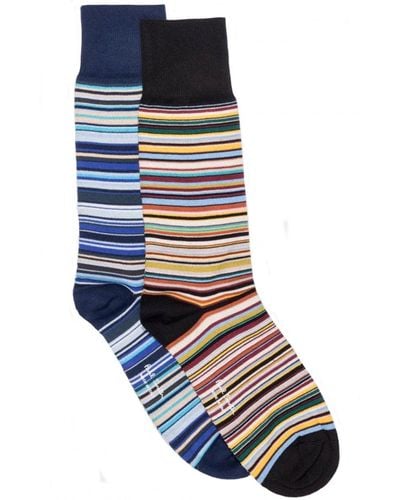 Paul Smith Signature Stripe Socks Navy - Blue