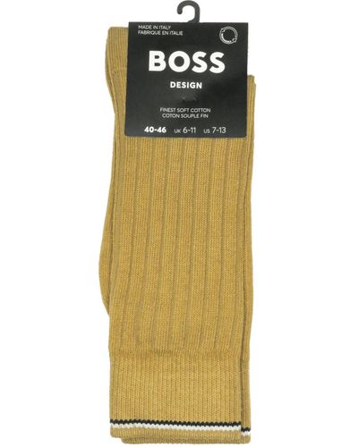 BOSS Single Rib Socks Med - Natural