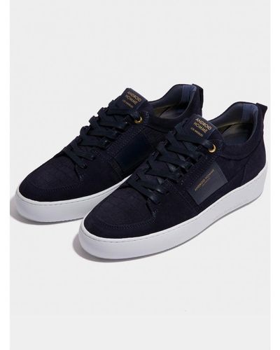 Android Homme Point Dume Low Suede Trainer Navy - Blue