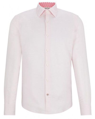 BOSS C-hal Contrast Shirt Light Pastel - White