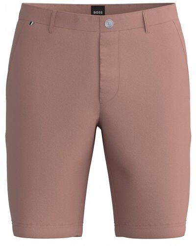 BOSS Slice Stretch Slim Fit Shorts - Pink