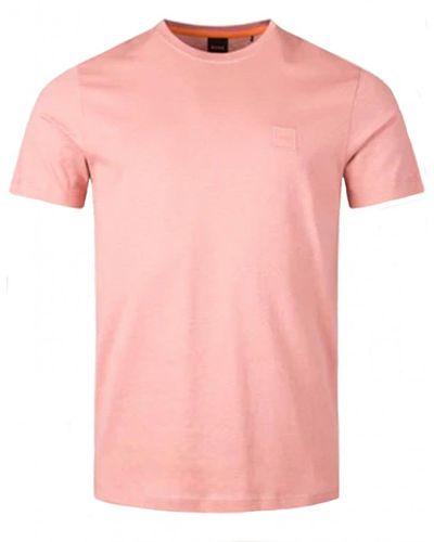 BOSS Tales T-shirt Open - Pink