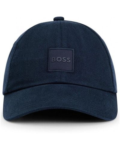 BOSS Tonal Logo Patch Cap Dark - Blue