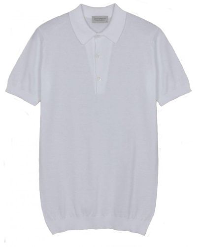John Smedley Adrian Sea Island Cotton Polo Shirt - White