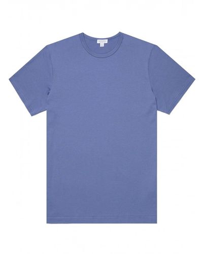 Sunspel Classic T-shirt Grape - Blue