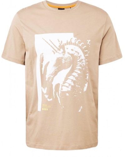 BOSS Seahorse T-shirt Open Brown - Natural