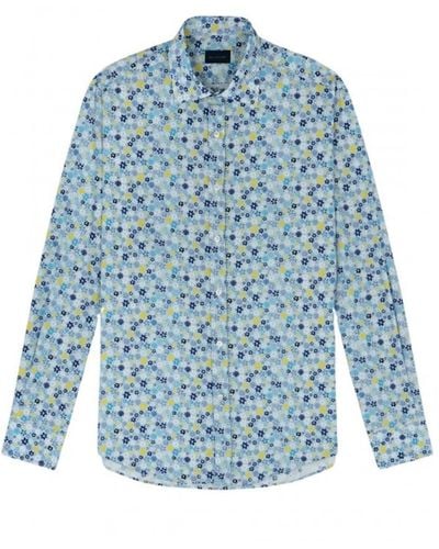 Paul & Shark Floral Print Shirt Multi Blue