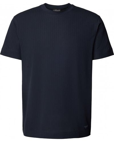 Emporio Armani Vert Rib T-shirt Navy - Blue