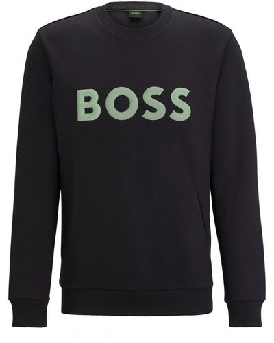 BOSS Sablo 1 3d Moulded Logo Sweatshirt Dark - Black