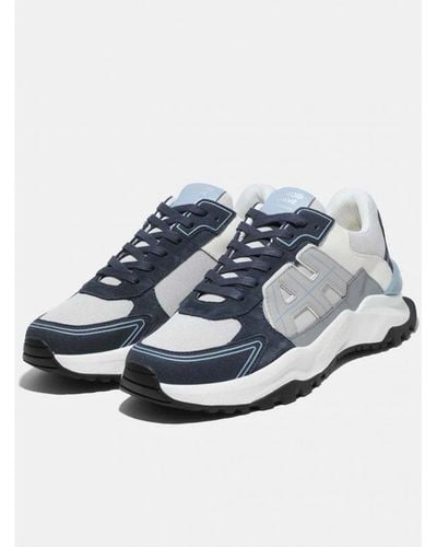 Android Homme Ah One Leather Mesh Trainer Navy - Blue