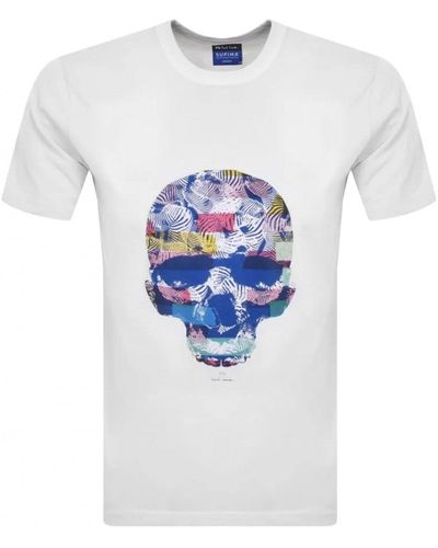 Paul Smith Zebra Skull Supima T-shirt - White
