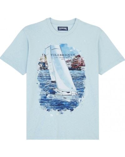 Vilebrequin Tropez Portisol Sailing Boat T-shirt Sky - Blue