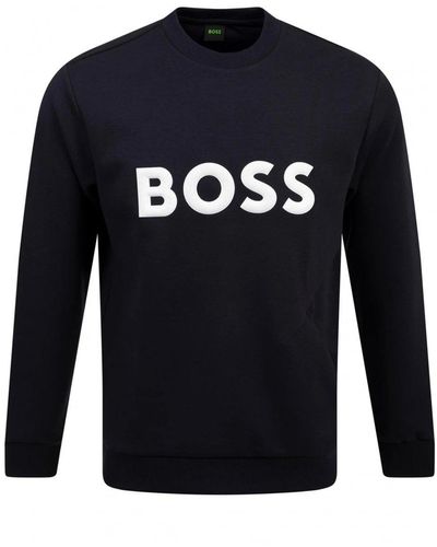 BOSS Sablo 1 3d Moulded Logo Sweatshirt Dark - Blue