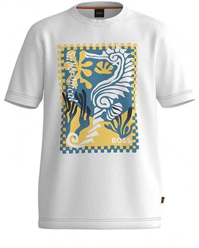 BOSS Cassette Seahorse Graphics T-shirt - White
