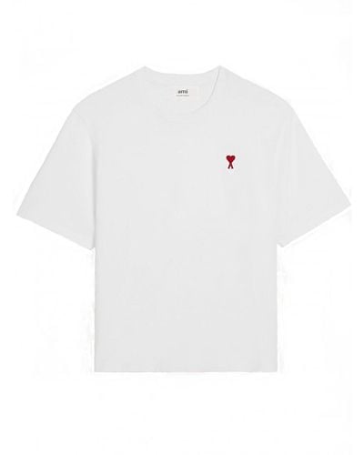 Ami Paris Oversized Heart Logo T-shirt - White