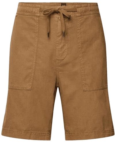 BOSS Silsa Cargo Shorts Open - Brown