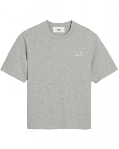 Ami Paris Alexandre Mattiussi Script T-shirt Heather Ash - Grey