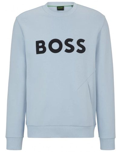 BOSS Sablo 1 3d Moulded Logo Sweatshirt - Blue