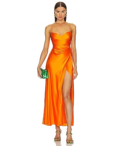 The Sei Wrap Dress - Orange