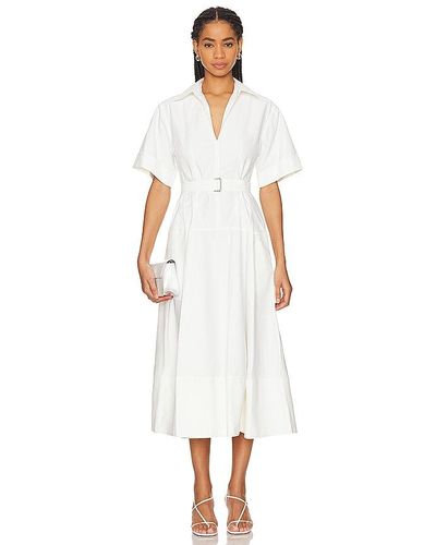 Jonathan Simkhai Deanna Belted Midi Dress - White