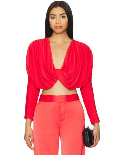 Alice + Olivia Alice + Olivia TOP CROPPED ELDA - Rouge