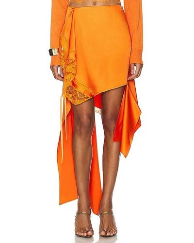 Monse Deconstructed Skirt - Orange