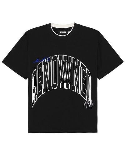 RENOWNED Double Neck Arch Tee - Black