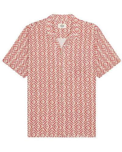 Marine Layer Linen Resort Shirt - Pink