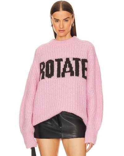 ROTATE BIRGER CHRISTENSEN Oversized Knit Sweater - Pink