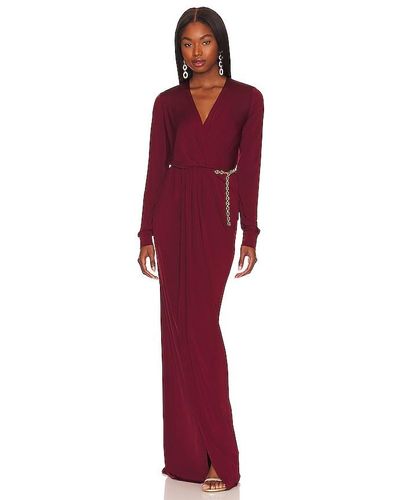L'Agence Thea Twist Front Dress - Red