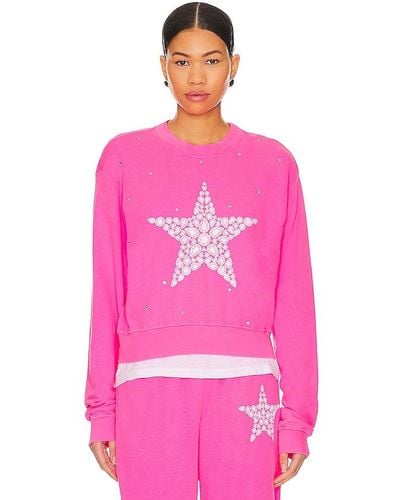 Lauren Moshi Spalding Diamond Star Pullover - Pink